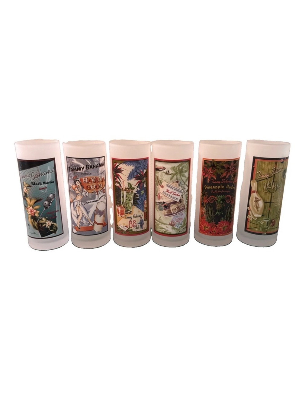 Tommy Bahama Tropical/ tiki 7” cocktail glasses